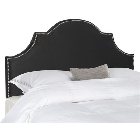 Safavieh Hallmar Headboard- Black Velvet - 53.9 x 3.1 x 77.6 in. MCR4027J